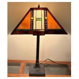 Mission Style Stained Glass Lamp