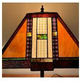 Mission Style Stained Glass Lamp