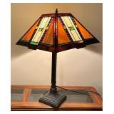 Mission Style Stained Glass Lamp