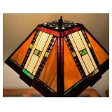 Mission Style Stained Glass Lamp