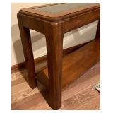 Vintage Glass Top Console Table