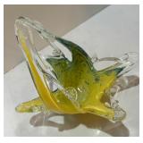 Murano Lavorazione Art Glass Basket