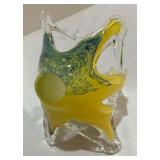 Murano Lavorazione Art Glass Basket