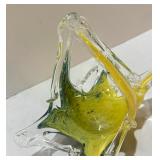 Murano Lavorazione Art Glass Basket