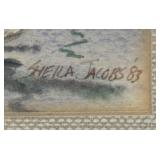 Original Framed Watercolor by Sheila Jacobs