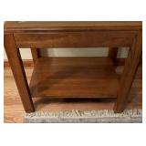 Vintage Glass Top Accent Table