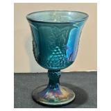 Six Vintage Carnival Glass Goblets by Indiana Glass