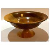 Vintage Wooden Bowl, Compote Dish and Candle Holder