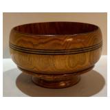 Vintage Wooden Bowl, Compote Dish and Candle Holder