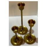 Variety of Vintage Brass Candle Holders and Sniffer