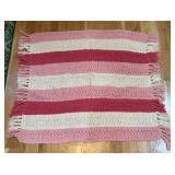 Vintage Pink and White Afghan