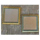 Pair of Golden Accented Mirrors