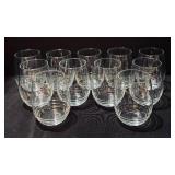 Eleven Stemless Wine Glasses