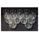Eleven Stemless Wine Glasses
