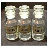 Twelve Vintage Spice Jars