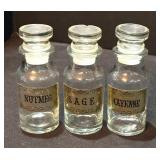 Twelve Vintage Spice Jars