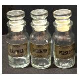 Twelve Vintage Spice Jars