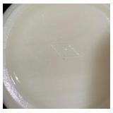 Six Heisey Hand Painted Custard Glass Tumblers