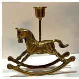 Variety of Vintage Brass Candle Holders and Sniffer