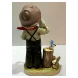 Vintage Napcoware Boy Chopping Wood Figurine