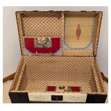 Antique Stencil Painted Steamer Trunk