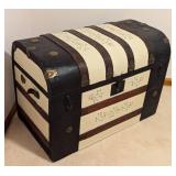 Antique Stencil Painted Steamer Trunk