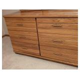 Broyhill Mirrored Oak Dresser