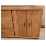 Broyhill Mirrored Oak Dresser