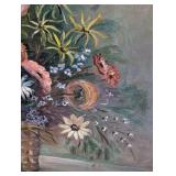 Framed Floral Oil Painting by Eda