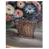 Framed Floral Oil Painting by Eda