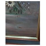 Framed Floral Oil Painting by Eda