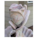 Concrete Floral Water Fountain