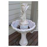 Concrete Floral Water Fountain