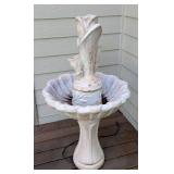 Concrete Floral Water Fountain