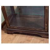 Vintage Mahogany and Gold Accented Glass Display Cabinet