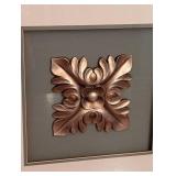 Pair of Pretty Gold Framed Wall Decorative Hangings