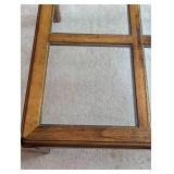 Glass Topped Wood Coffee Table