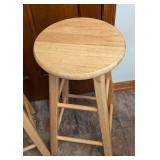 Pair of Counter Height Wood Stools