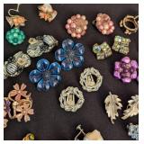 Large Variety of Vintage Clip On Earrings