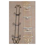 Pair of Metal Wall Hanging Plate Racks
