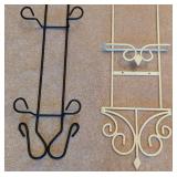 Pair of Metal Wall Hanging Plate Racks