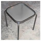 Small Glass Patio Side Table