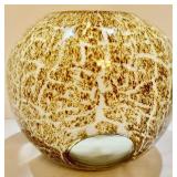 Art Glass Fishbowl Succulent Vase, Hand Blown with Window Inserts