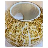 Art Glass Fishbowl Succulent Vase, Hand Blown with Window Inserts