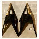 Pair of Foldable Sawhorses and Step Ladder