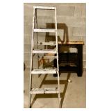Pair of Foldable Sawhorses and Step Ladder