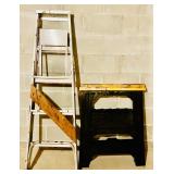 Pair of Foldable Sawhorses and Step Ladder