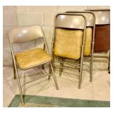 Four Vintage Metal Folding Chairs