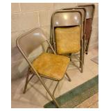 Four Vintage Metal Folding Chairs