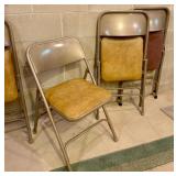 Four Vintage Metal Folding Chairs